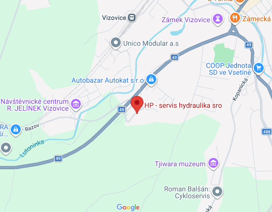 Mapa sídla H.P.-servis hydraulika